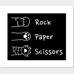 Rock Paper Scissors Cat Paw Posters and Art